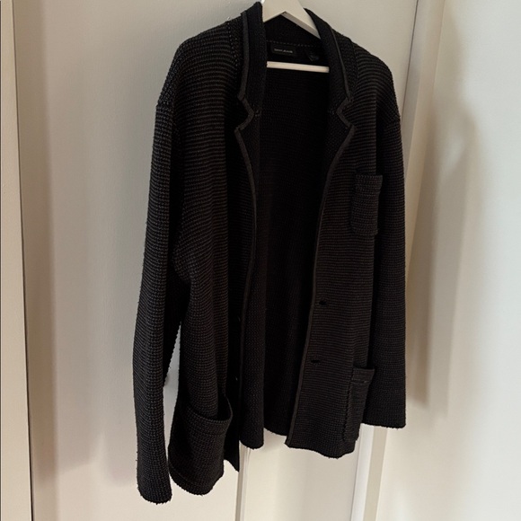 DKNY Men's Black Cardigan Sweater - Picture 4 of 5